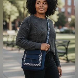 Handmade Corduroy Crossbody Bag: Upcycled Boho Shoulder Purse